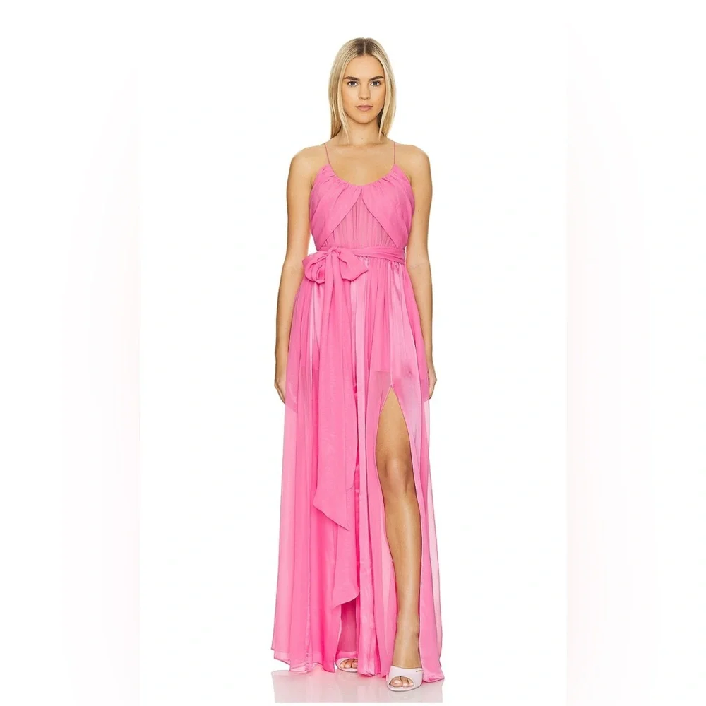 LoveShackFancy ZAMIA DRESS IN PINK DAIQUIRI - Picture 4 of 8
